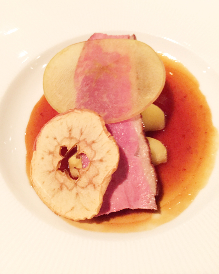 Sonoma duck breast with apples and cider jus at The Kitchen.