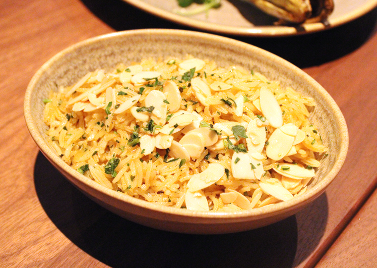 Fluffy, buttery pilaf.