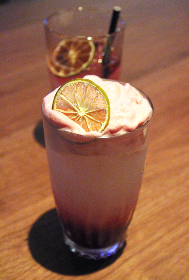 Tequila + Pomegranate cocktail.