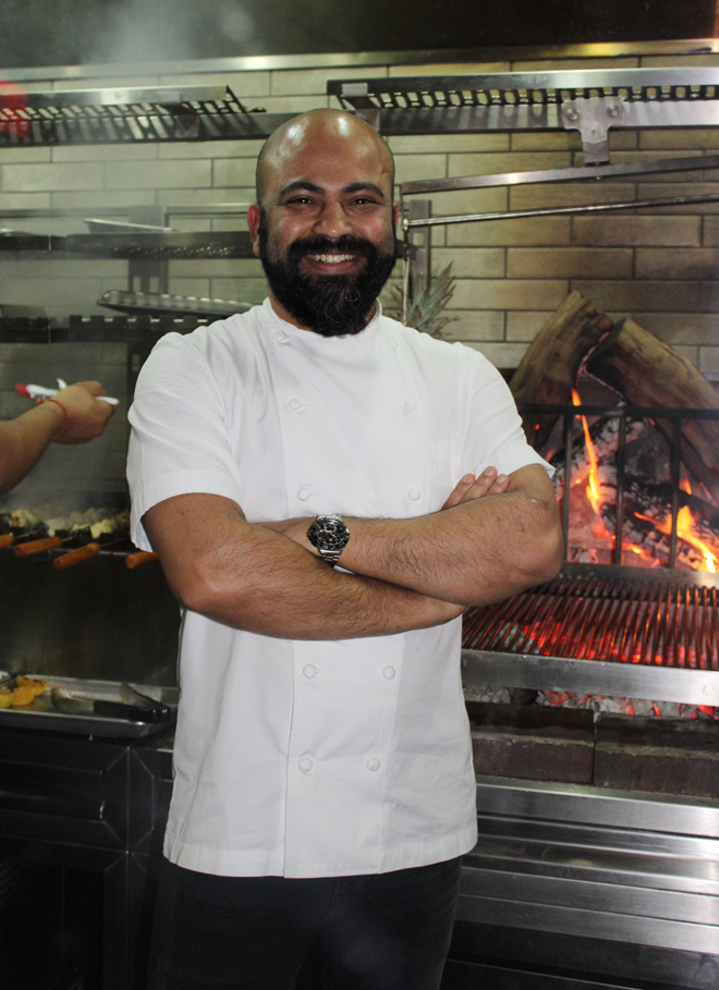 Executive Chef Sujan Sarkar in the kitchen.