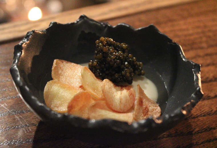 Parsnip custard and caviar.