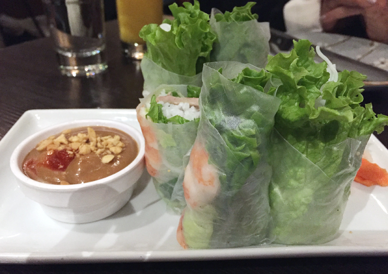 Classic Vietnamese fresh spring rolls.