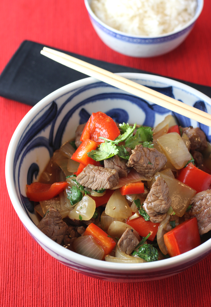 I cut the beef and veggies slightly larger so that the dish lives up to its name.