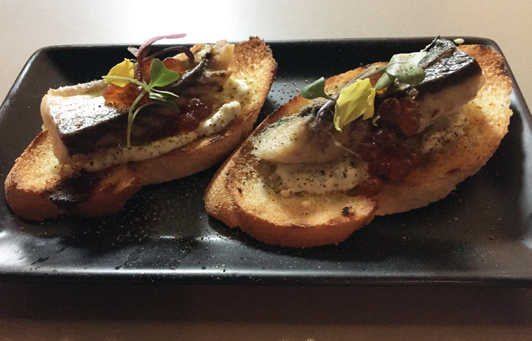 Mackerel bruschetta.