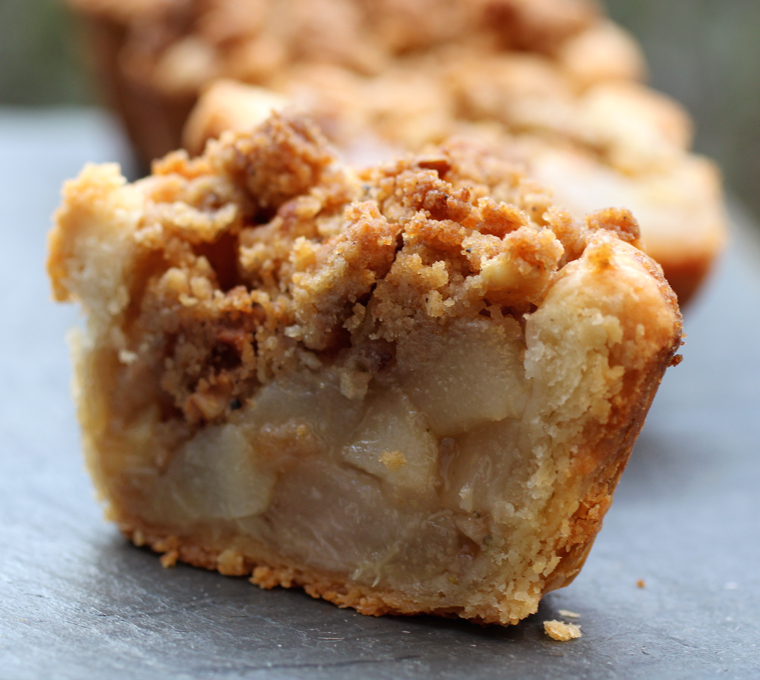 Packed with juicy pears inside -- with no runny liquid.