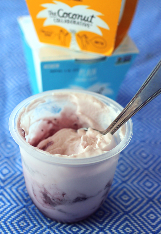 The dairy-free blueberry yogurt that's made with coconut milk.