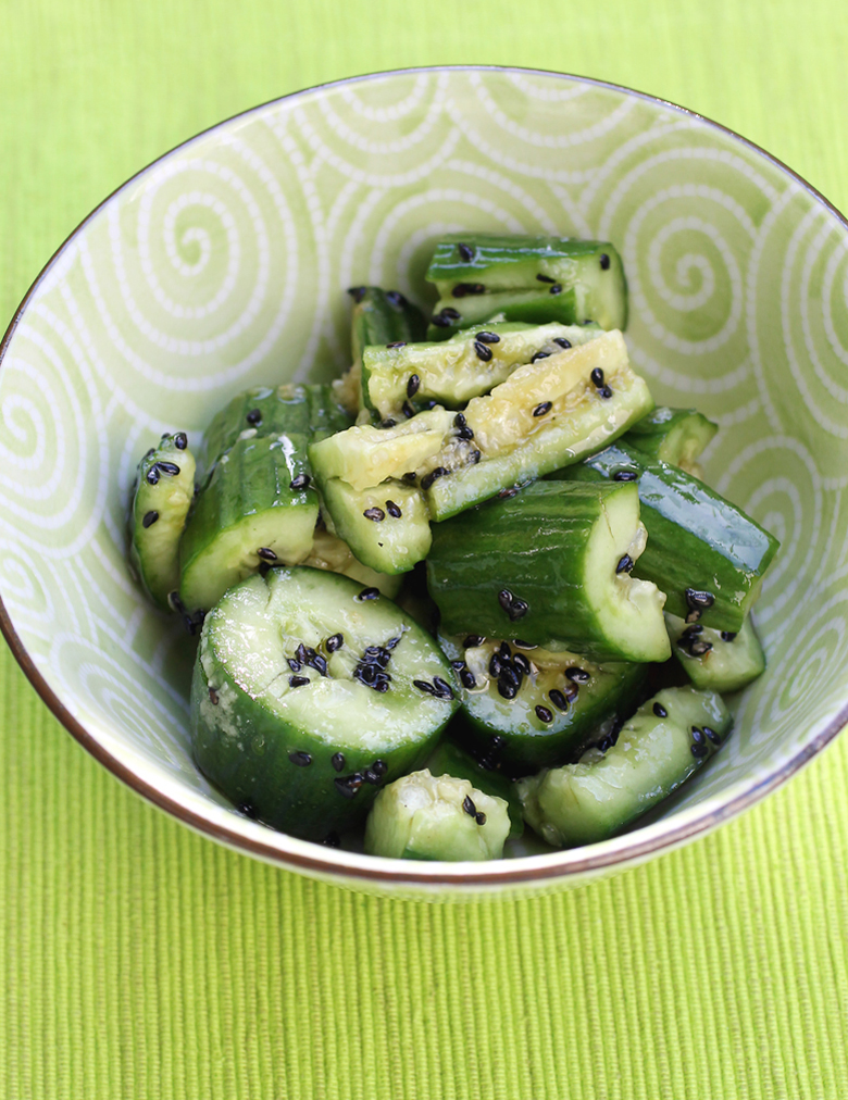 A super easy cucumber dish that uses only a handful of ingredients. It's a featured recipe by Grand Lake Kitchen in my "East Bay Cooks.'' (Photo by Carolyn Jung)