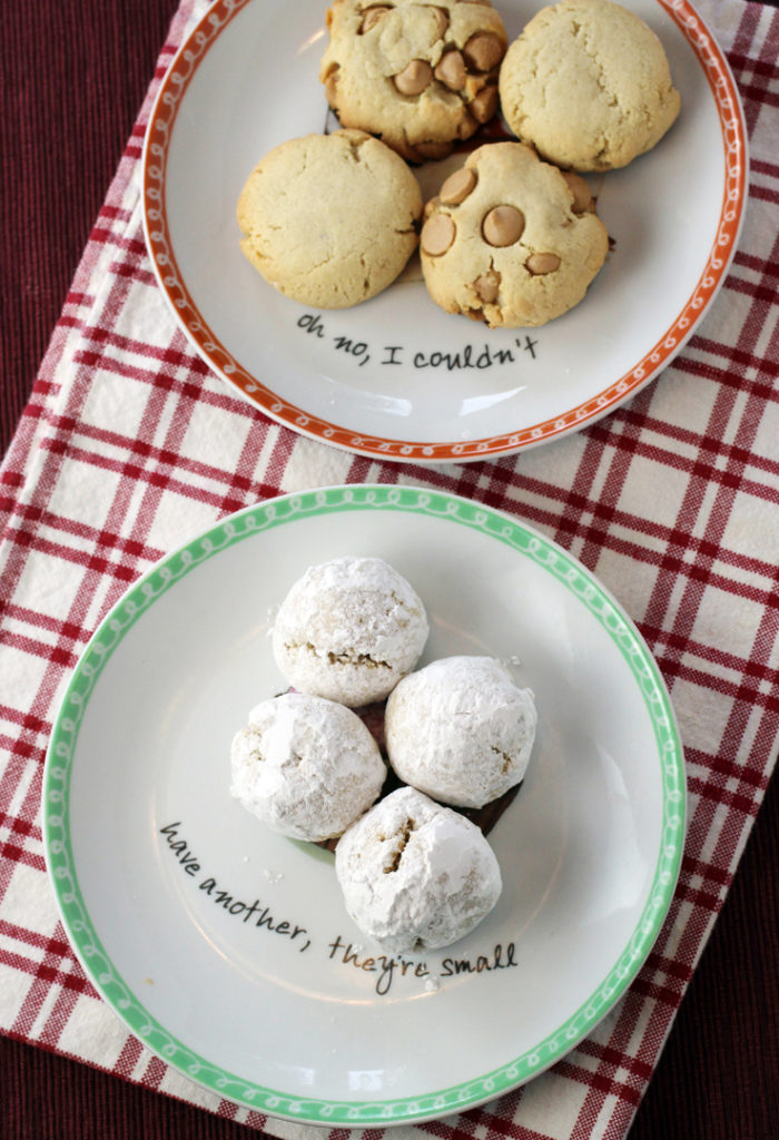 Yup, I made these three different cookies from one recipe that really requires only four ingredients.