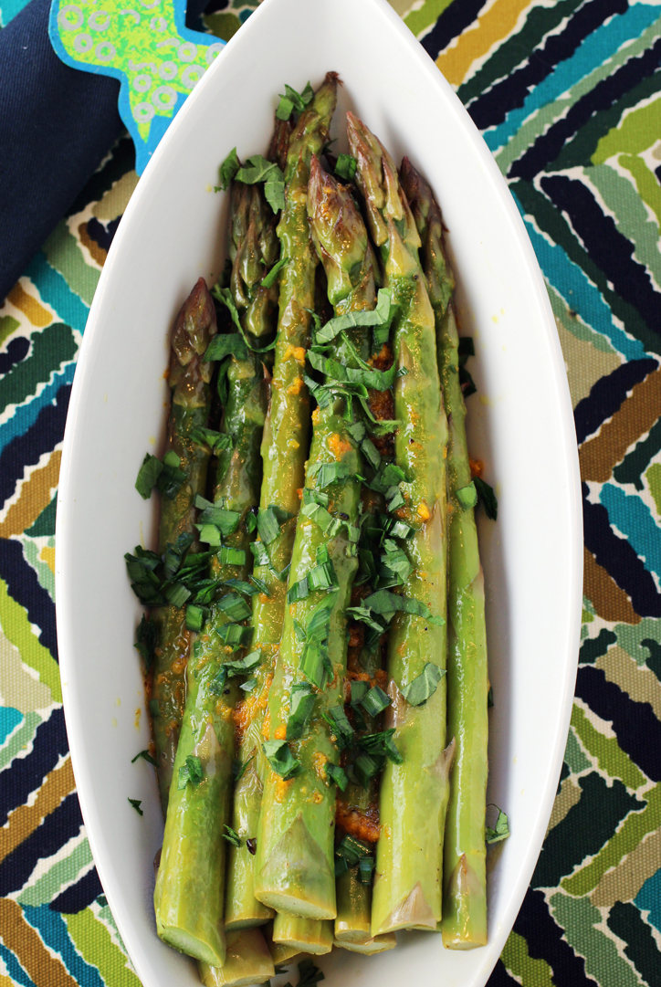 Simmered Asparagus with Orange and Mint Food Gal