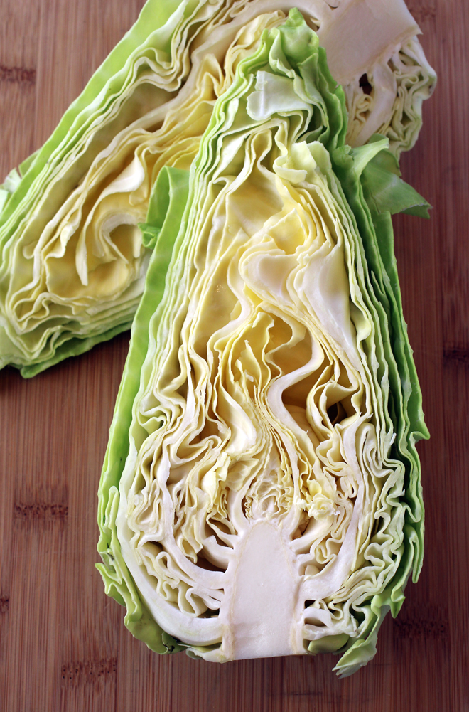 A gorgeous arrowhead cabbage.