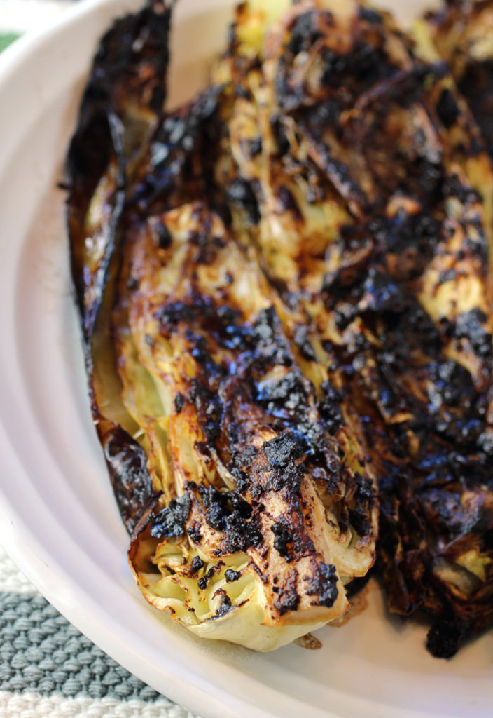 Don't let the blackened appearance keep you from trying this incredible charred cabbage dish.