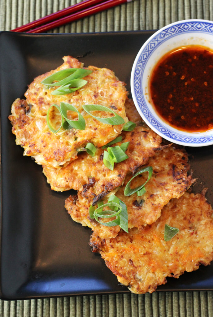 Korean scallion pancakes -- a cinch to make with kimchi and any leftover veggies you have.