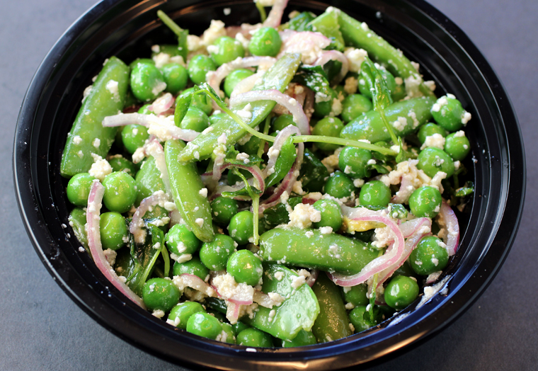 A fresh pea salad that's perfection.