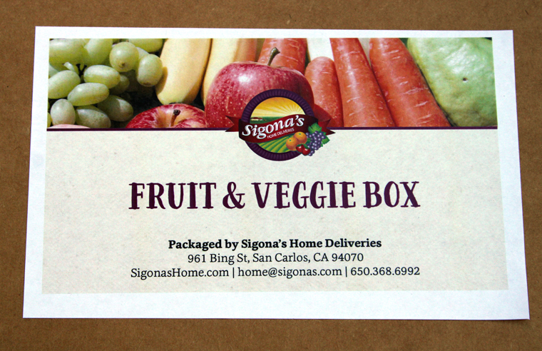 Test driving the new Sigona Home Delivery Fruit & Veggie Box.