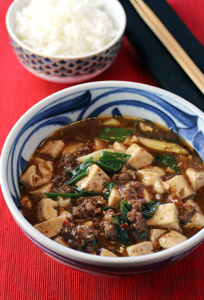 Better than takeout: Ma po tofu, made with ground lamb instead.