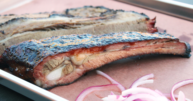 Ribs with that coveted smoke ring.