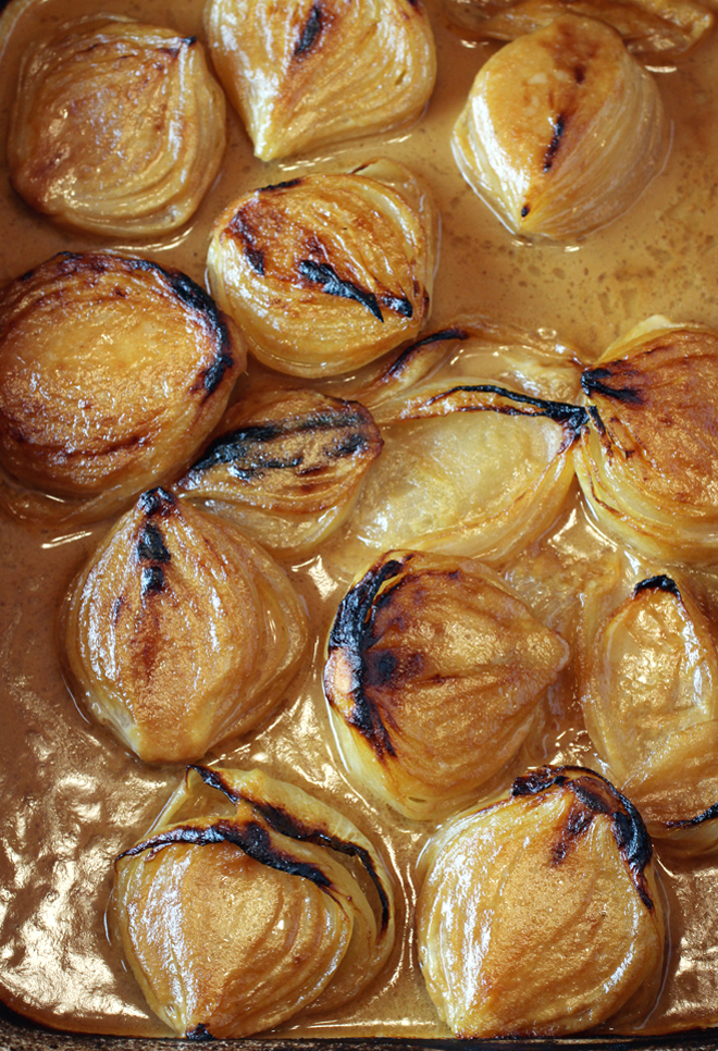 When they emerge from the hot oven, they are wonderfully charred and meltingly soft.