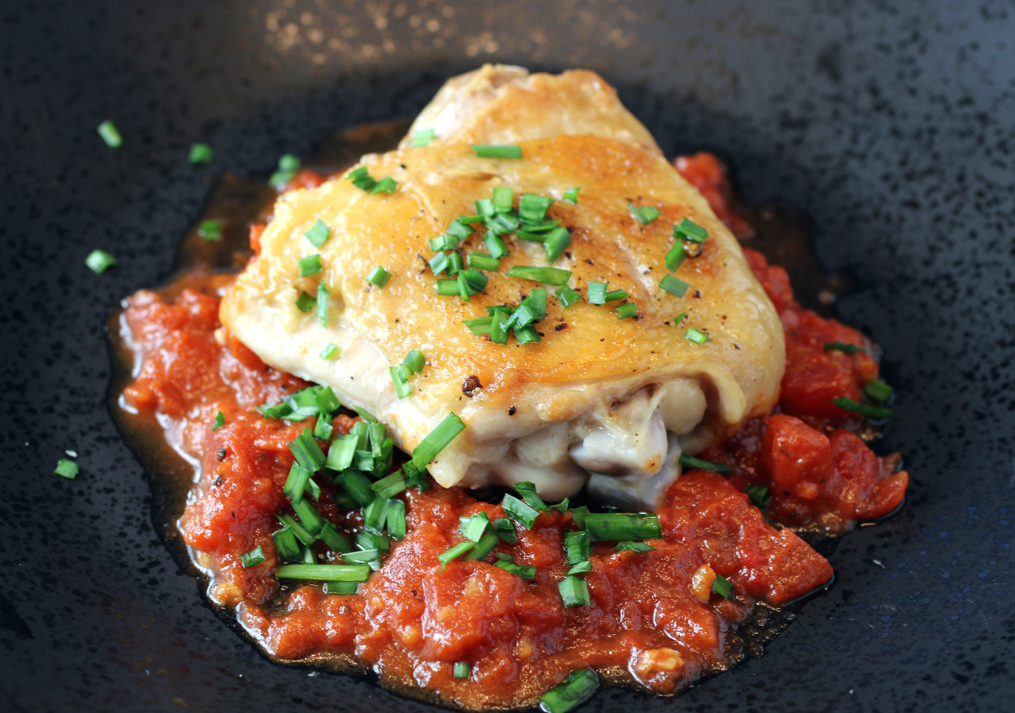 Jacques Pepin’s Chicken in Vinegar with Garlic and Tomato Sauce | Food Gal