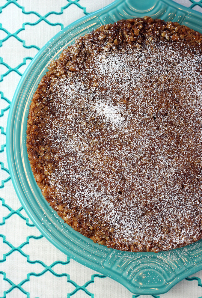 Serve the cake with a shower of powdered sugar or a little fluff of softly whipped cream.