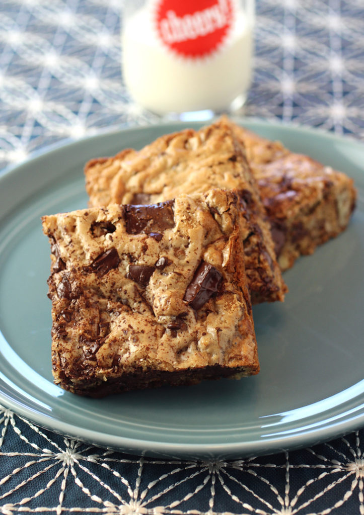 Toasted pecans plus roasted pecan oil make these blondies extra delicious.