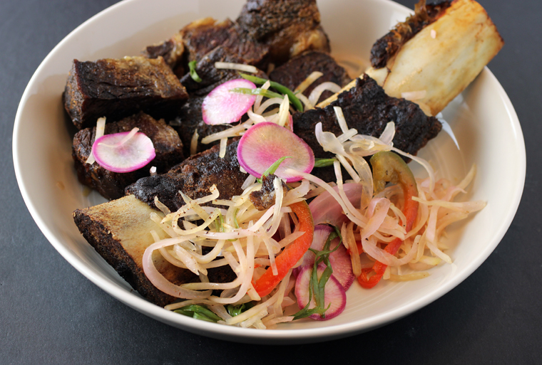 Vietnamese-inspired short rib with the bone.