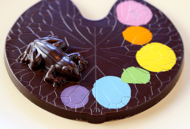 The 70-percent dark chocolate "Artist Palette.''