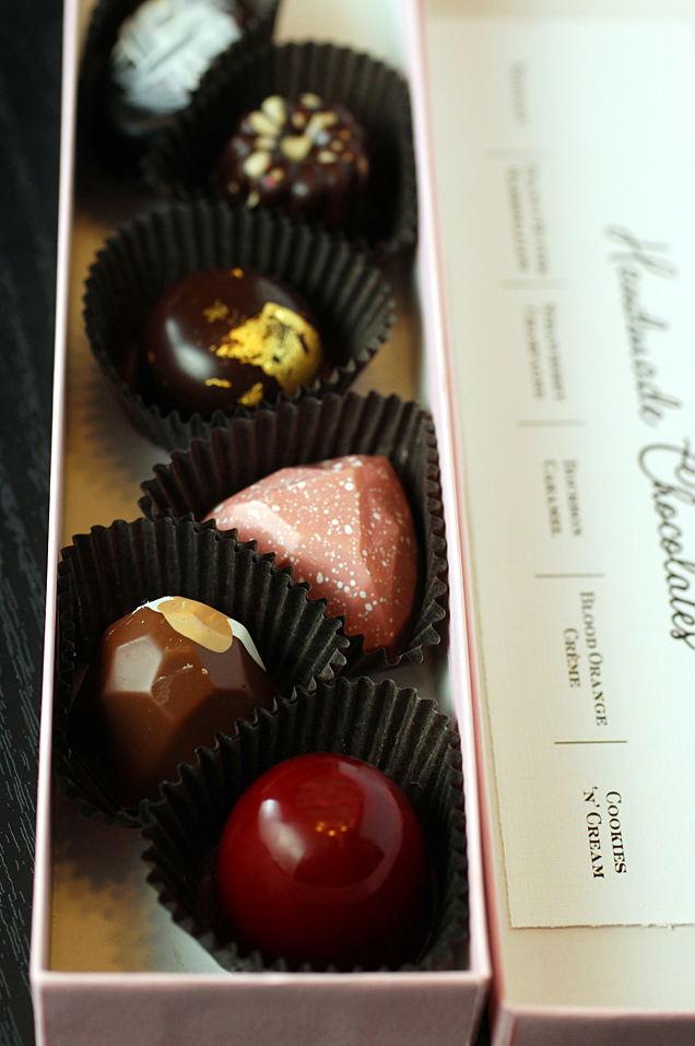 Handmade chocolates.