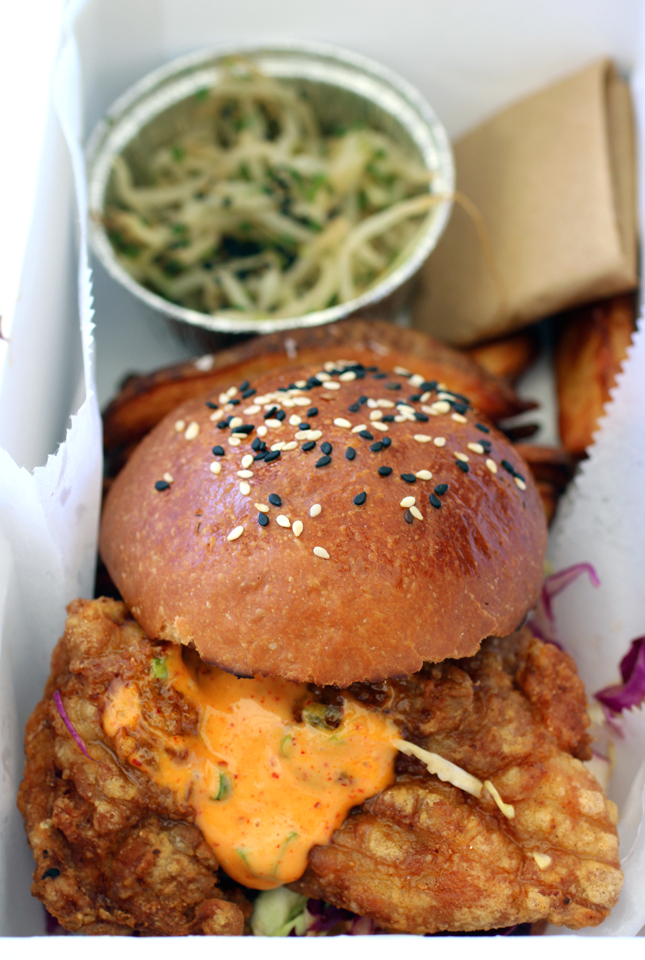 The fried chicken sandwich lunch box.