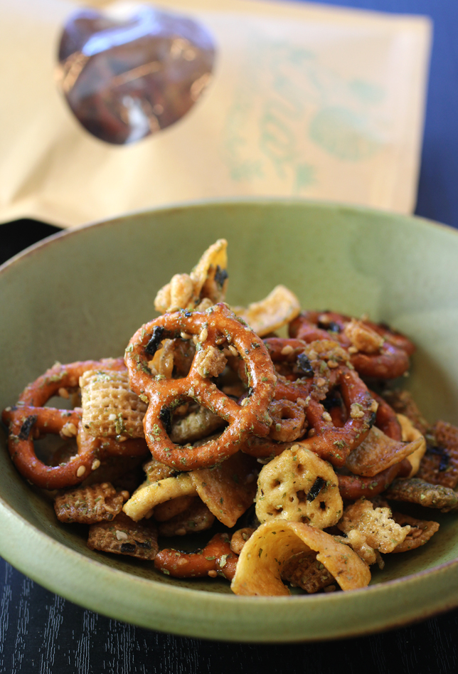 The revved-up furikake-seasoned Chex mix.