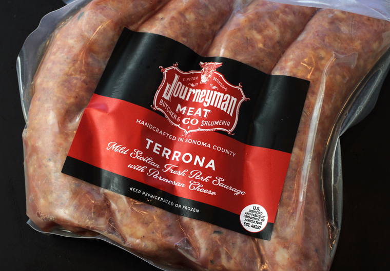 Sausages from Healdsburg's Journeyman Meat Co. via Four Star Seafood.