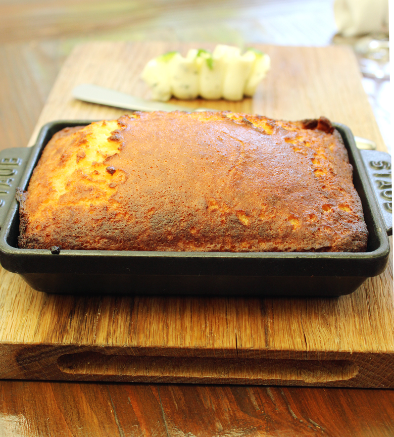 Baked-to-order corn bread is a must to enjoy.
