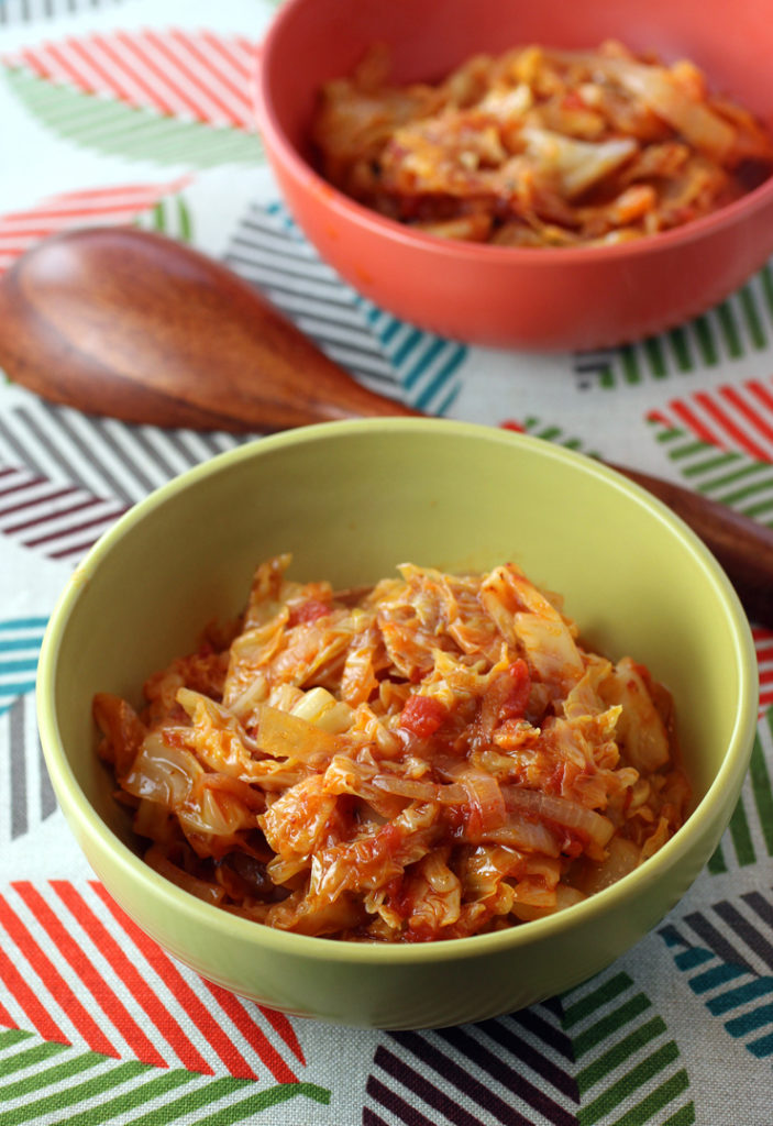 A book so worth getting not just for the recipes like this braised cabbage with tomatoes, but for the story of two people who persevered to build their dream restaurant.