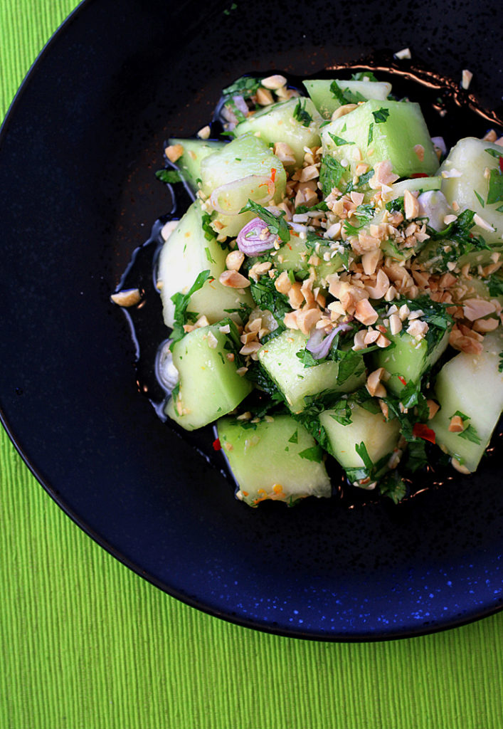 Honeydew melon goes savory.