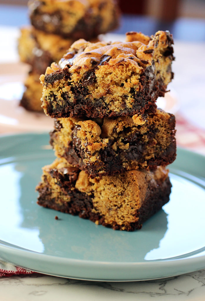 If you love chocolate chip cookies and adore brownies, these bar cookies are sure to satisfy.