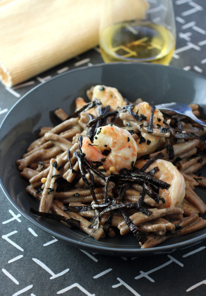 A Japanese-influenced cacio e pepe made with a new high-fiber, nutty tasting artisanal dried pasta.