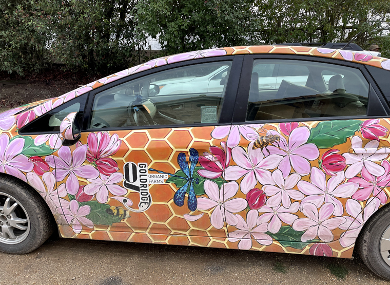 The farm car. And yes, that's all hand-painted. (Photo by Carolyn Jung)
