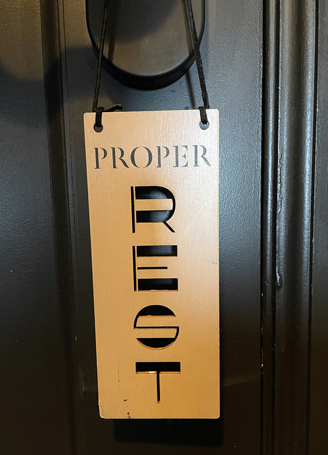 The "Do Not Disturb'' sign at The Proper.
