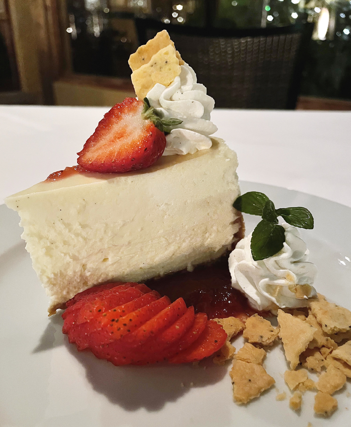 The restaurant's popular cheesecake.