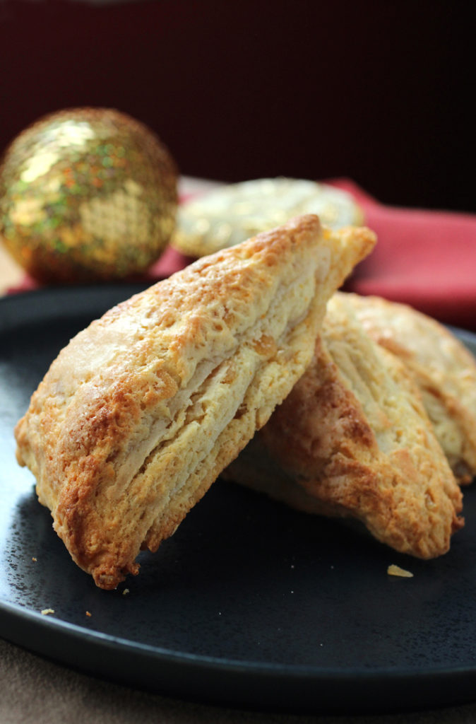 These scones are so buttery, flaky and fluffy, plus redolent of candied citrus and layers of almond paste.