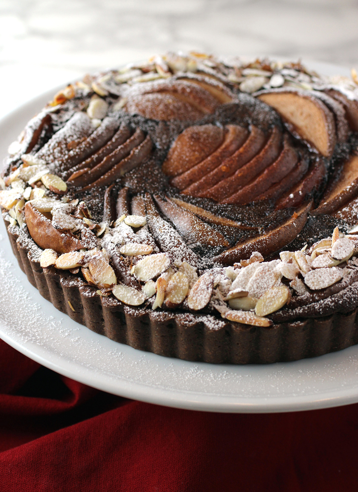 There's chocolate in the tart shell, and in the filling.