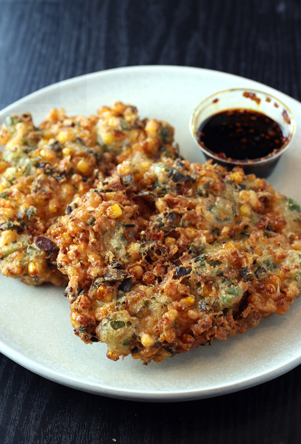These corn-okra fritters from Warung Siska are dangerously good.