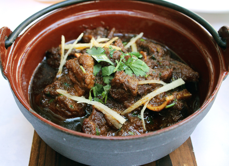 Get the goat curry -- even if you have to especially request it -- at Amber India in Santana Row.