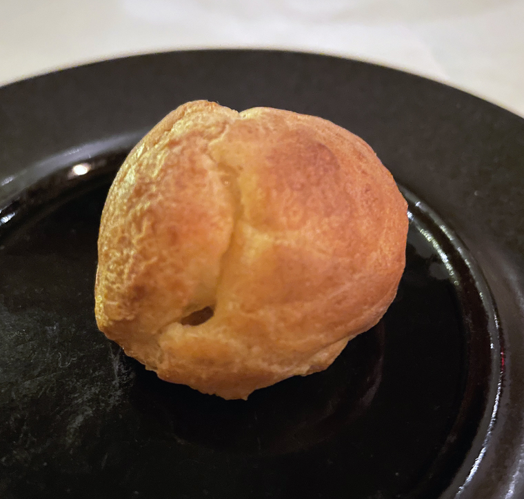 The gougere amuse.