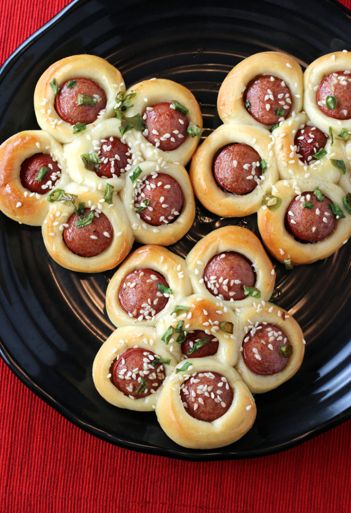 A genius Asian take on pigs in a blanket.