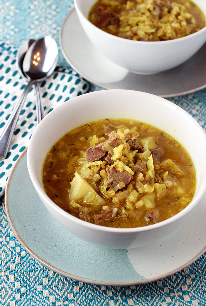 A hearty, soul-soothing lamb and barley soup that's just what you want at this time of year.