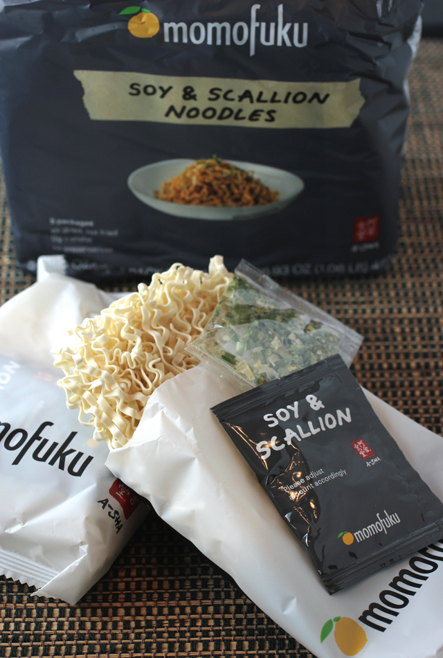 The noodle packages.