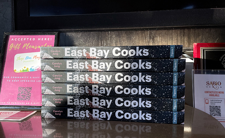 Copies of my "East Bay Cooks'' cookbook, which features Sabio on Main, and which Chef Francis will be only to happy to sign for you.