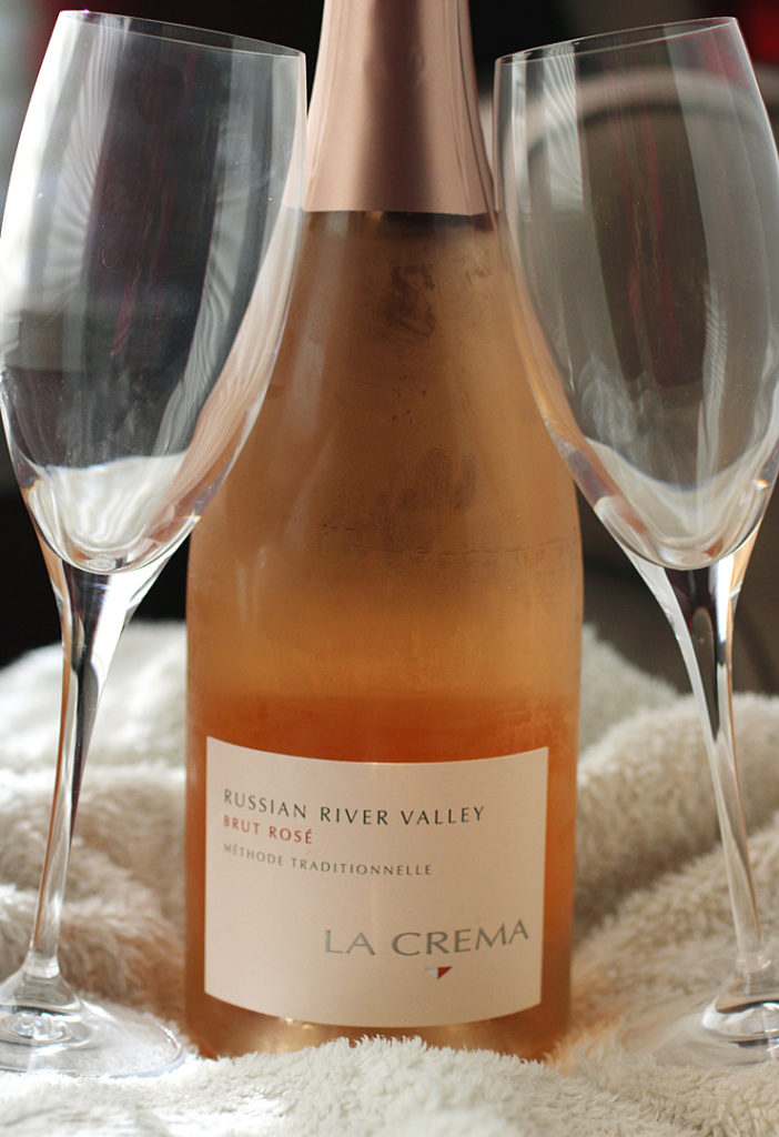 La Crema's Brut Rose is the perfect sip for a romantic dinner.