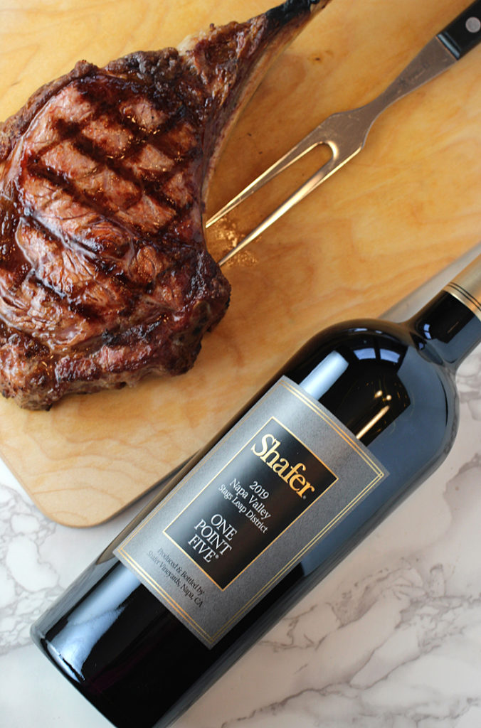 A formidable wine to go with a formidable steak.