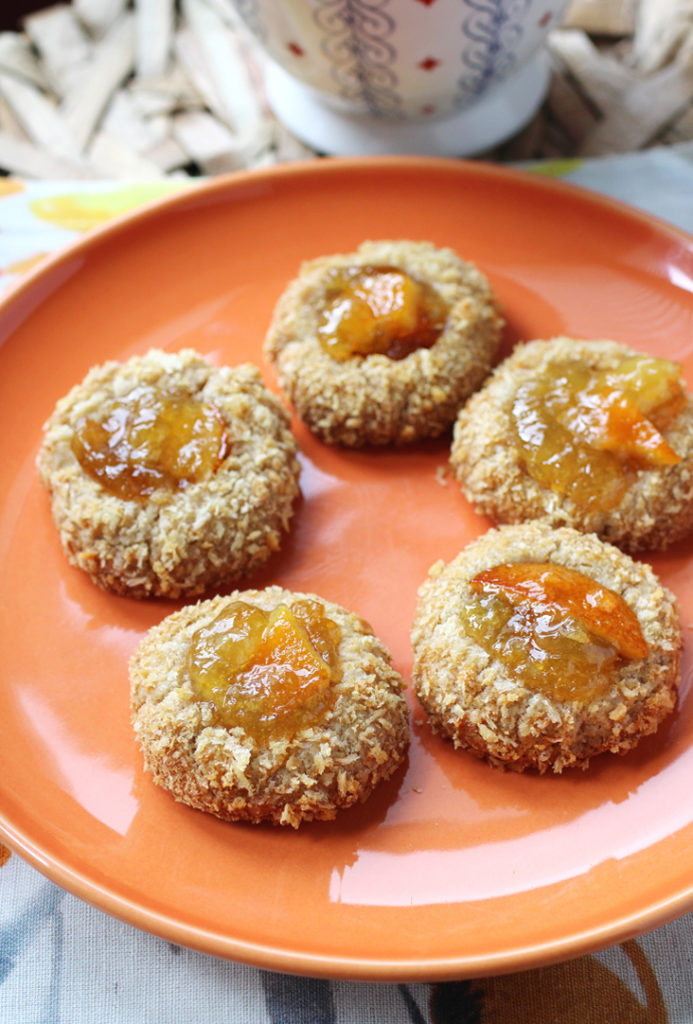 These creative cookies get rolled in panko and filled with your favorite marmalade.
